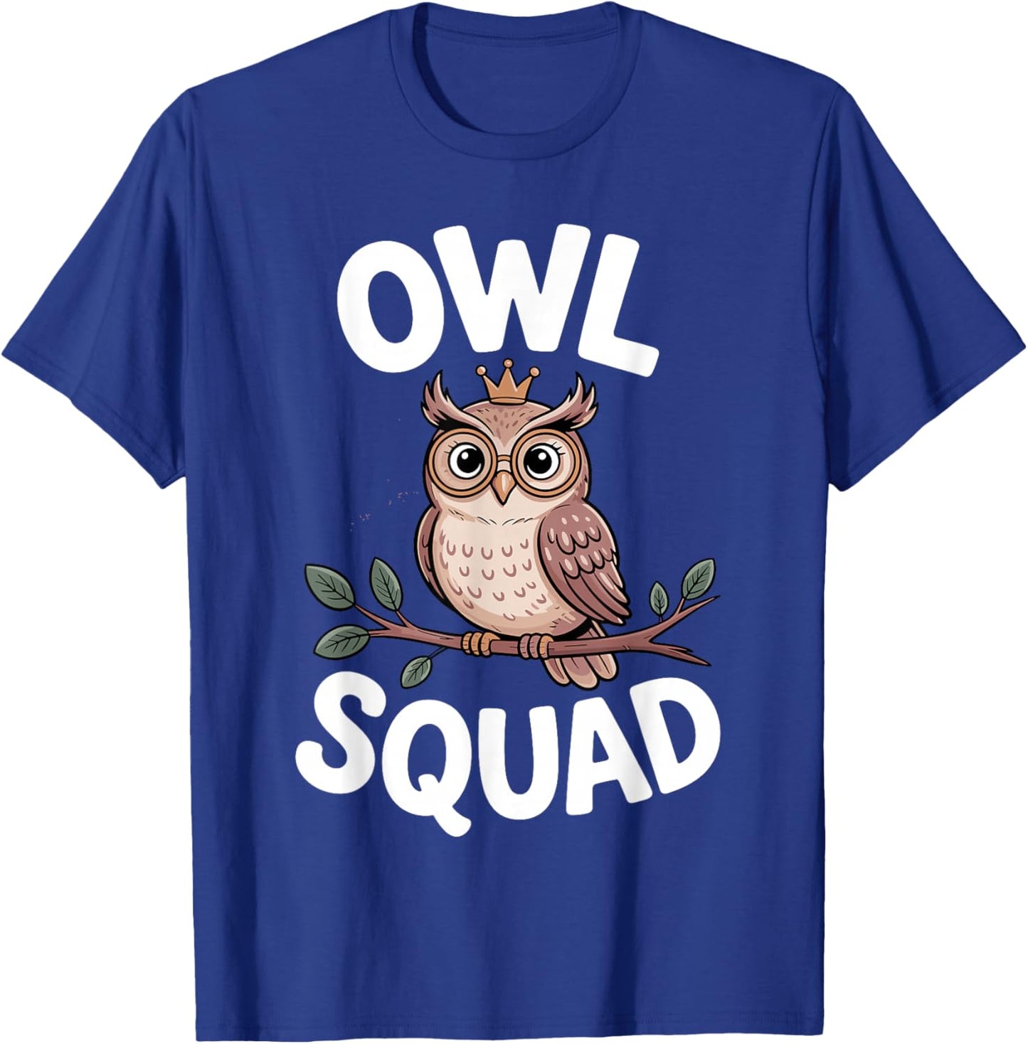 Unique Owl Art Women Kids Adults Animal Owl Lover T-Shirt - T-Shirt | Royal