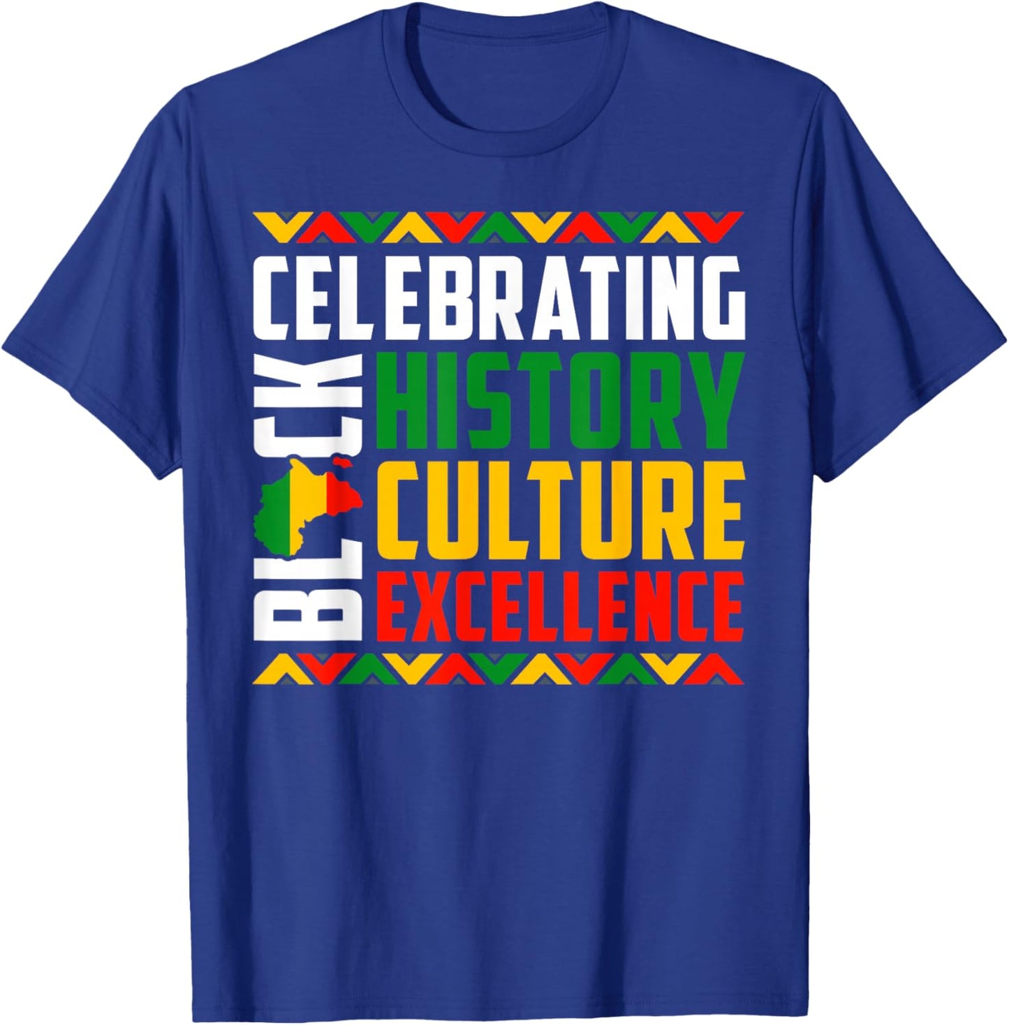 Celebrating Black History Month Afro African Men Women Kids T-Shirt - T-Shirt | Royal
