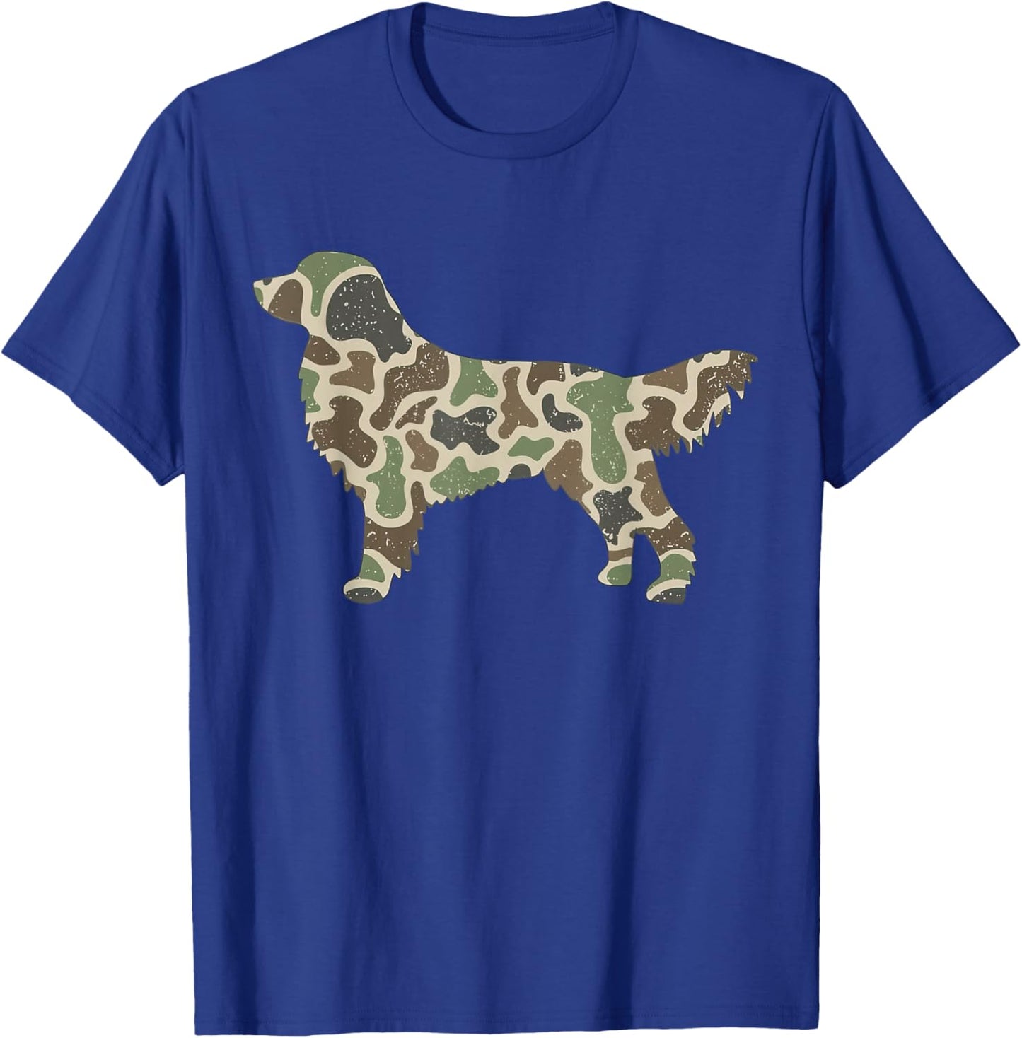 Camo Golden Retriever Camouflage Hunter Dog Mom Pet Lover T-Shirt - T-Shirt | Royal