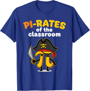 Pi-Rates of The Classroom Funny Math Teacher T-Shirt - T-Shirt | Royal