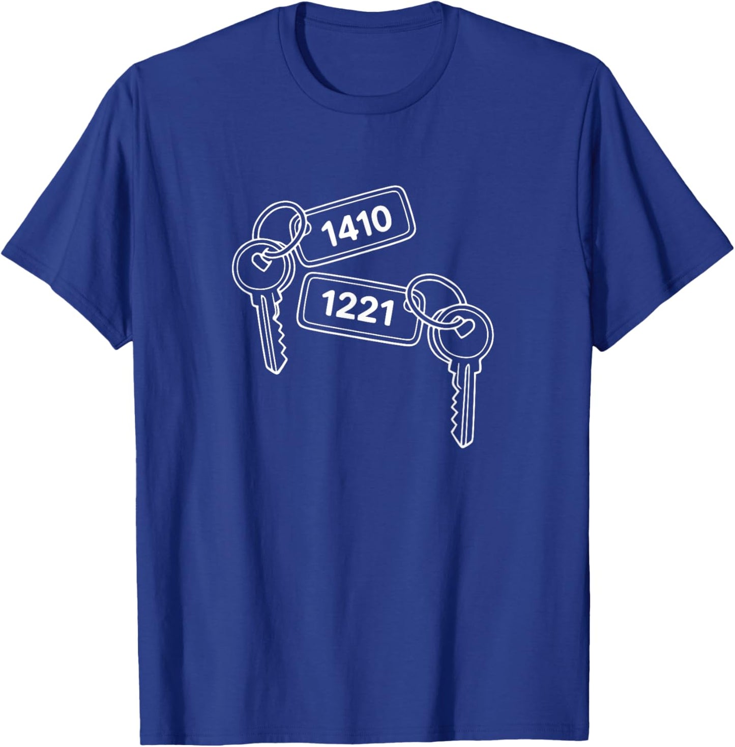 1410 1221 Heart Keys T-Shirt - T-Shirt | Royal