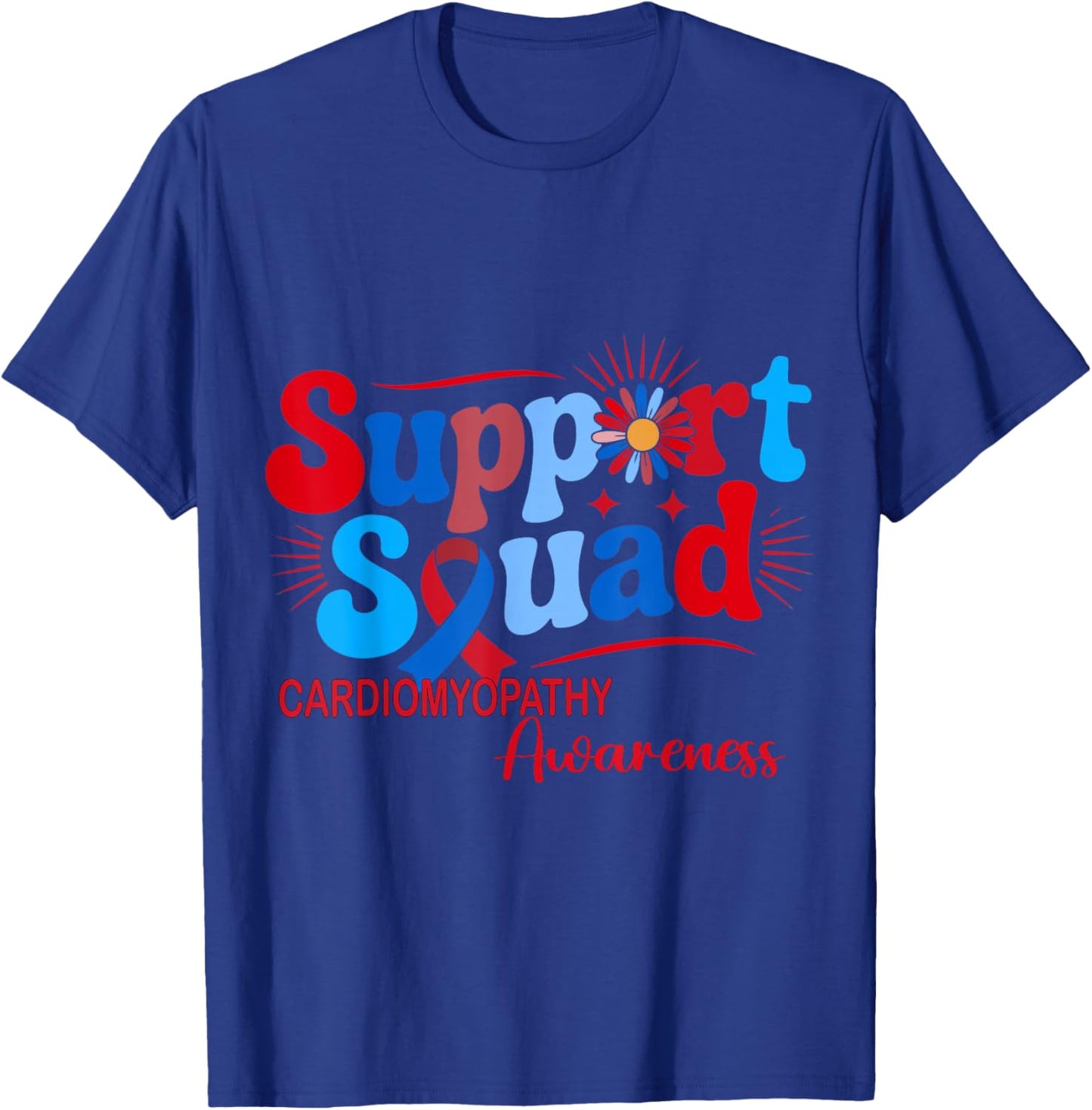 Cardiomyopathy Support Squad Awareness T-Shirt - T-Shirt | Royal