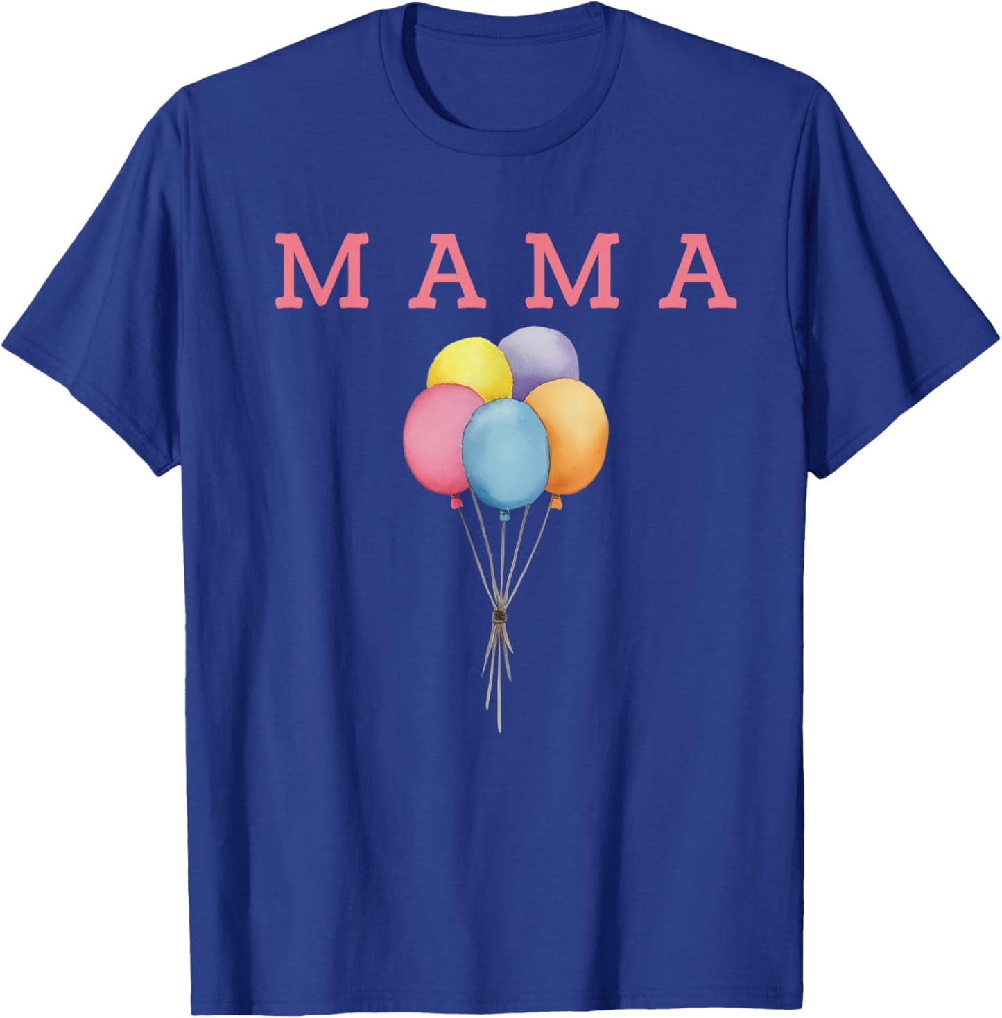 Mama of The Rainbow Balloon Birthday Boy Girl Family T-Shirt - T-Shirt | Royal