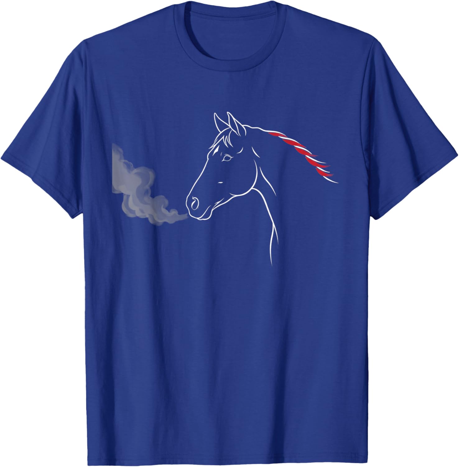 Breathing Horse Line Art Farm Animals Equine Lover Graphic T-Shirt - T-Shirt | Royal