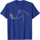 Breathing Horse Line Art Farm Animals Equine Lover Graphic T-Shirt - T-Shirt | Royal