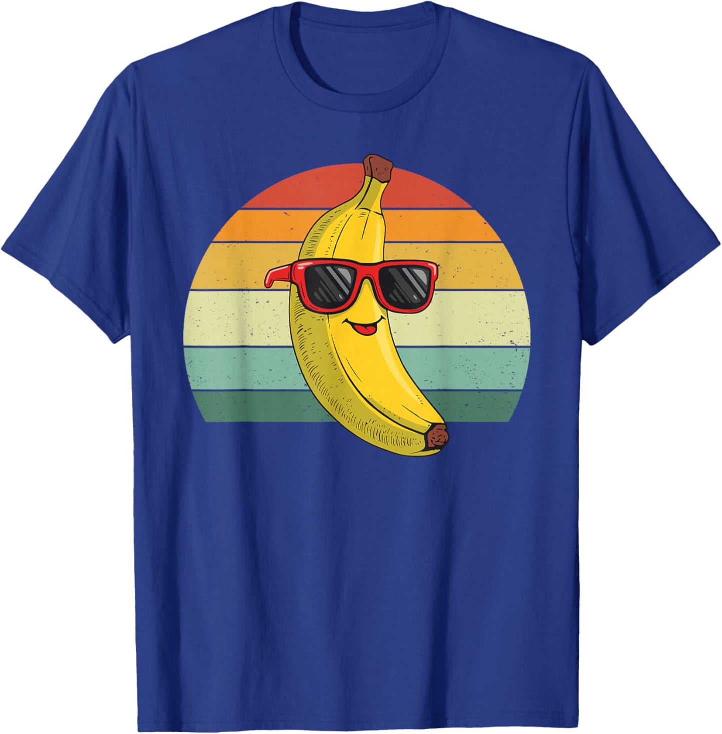 Retro Vintage Cool Banana Fruit Sunglasses Men Women Kids T-Shirt - T-Shirt | Royal