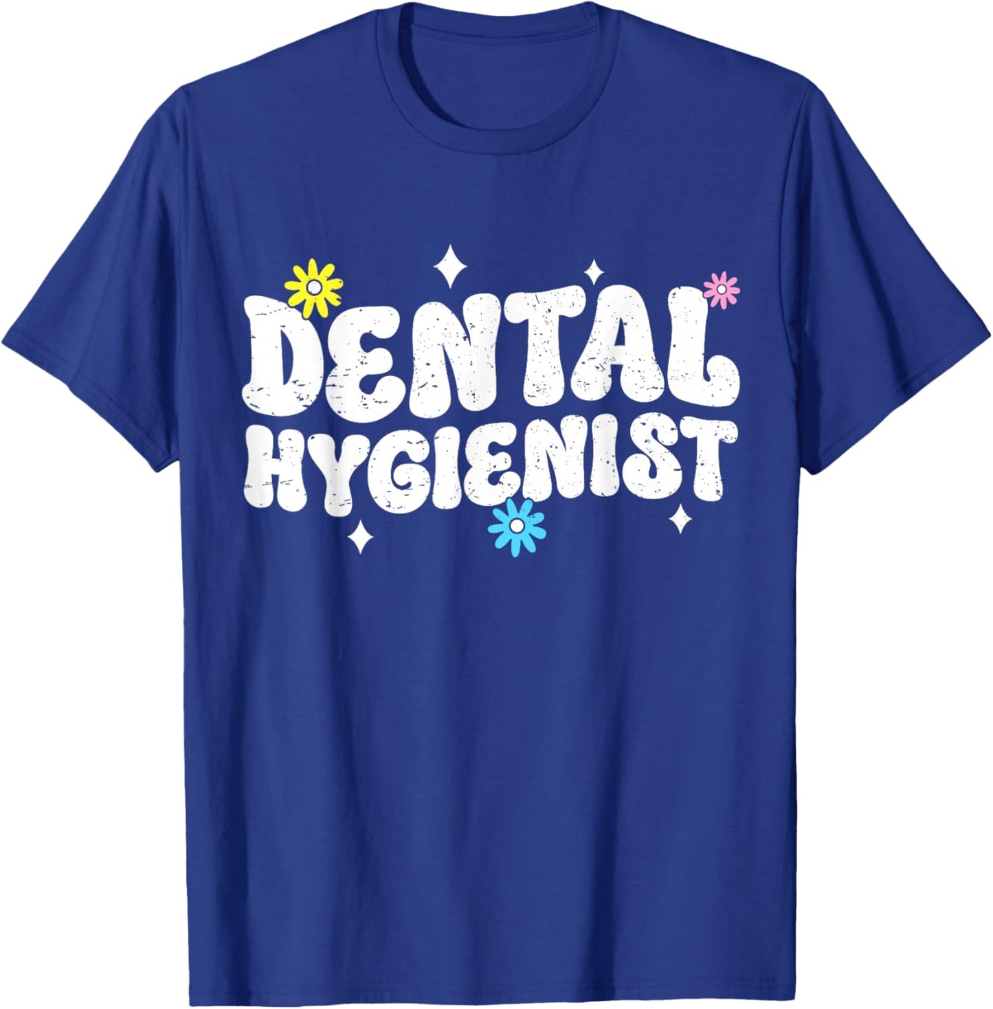 Retro Dental Hygienist Dental Health Appreciation T-Shirt - T-Shirt | Royal
