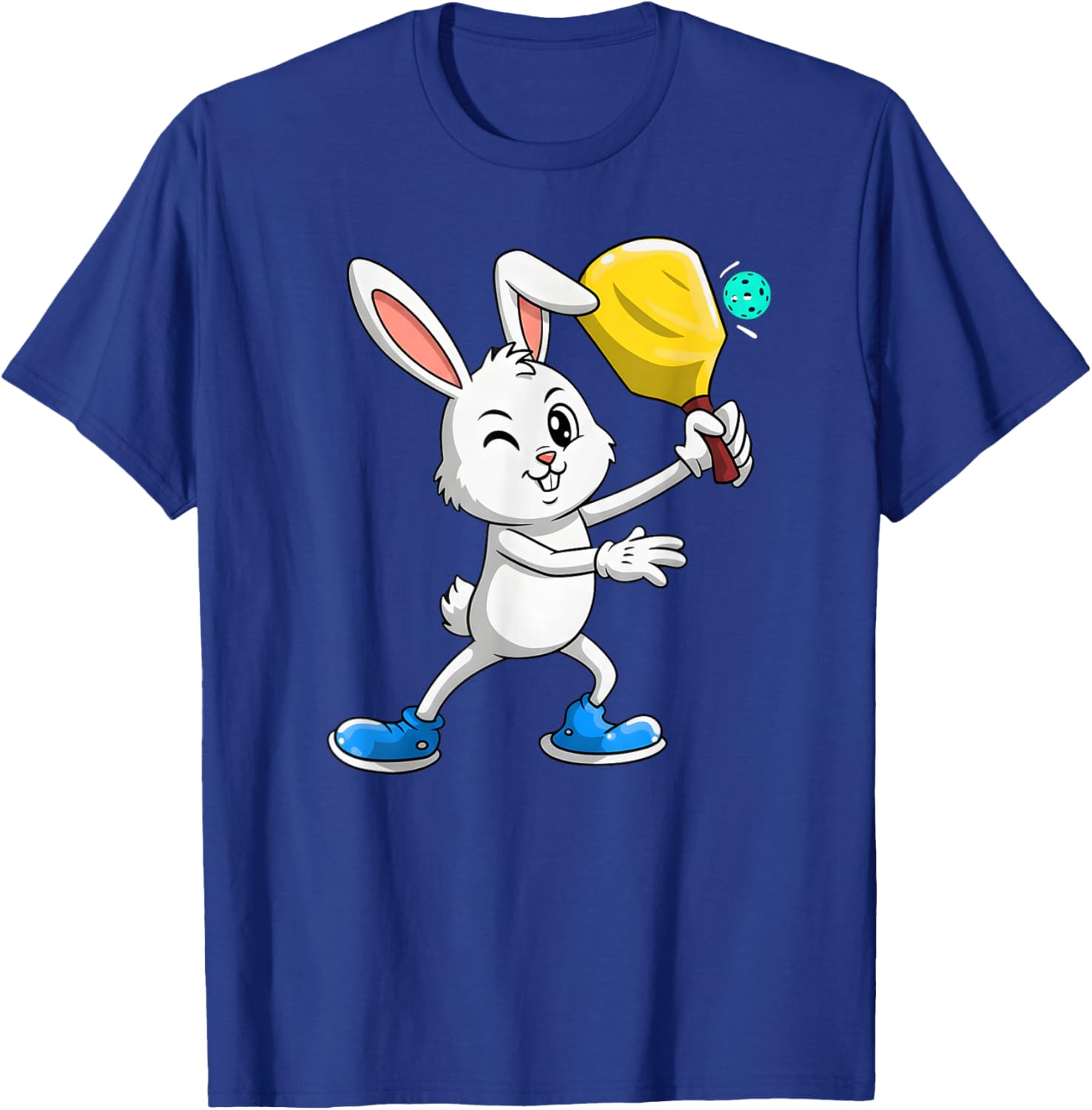 Pickleball Bunny Rabbit Easter Day for Pickleball Player T-Shirt - T-Shirt | Royal