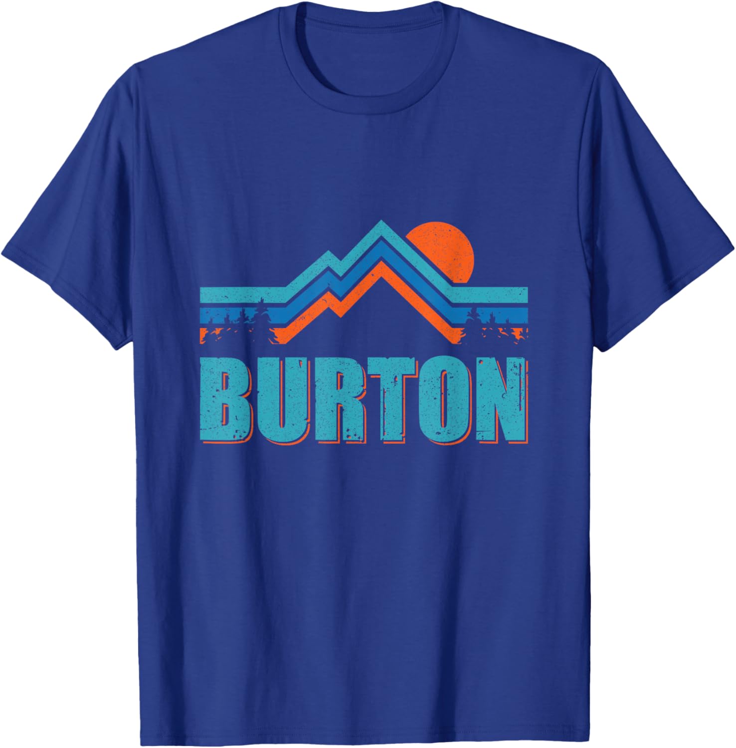 Burton South Carolina Vintage Retro Mountains Outdoor Hiking T-Shirt - T-Shirt | Royal