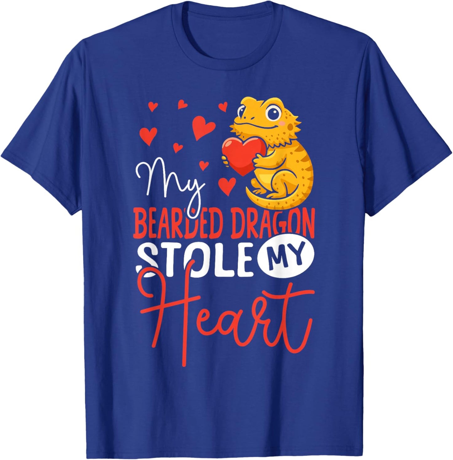 Bearded Dragon Valentines Day My Bearded Dragon Stole My T-Shirt - T-Shirt | Royal