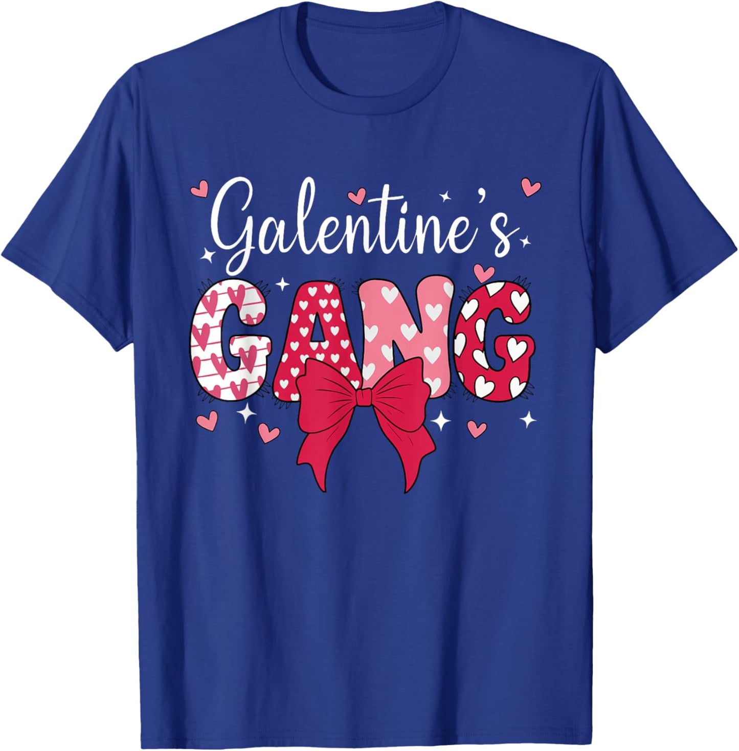 Happy Galentines Day Gang Cute Coquette Bow Galentine 2026 T-Shirt - T-Shirt | Royal