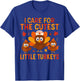 I Care for The Cutest Little Turkeys Thanksgiving Nurse T-Shirt - T-Shirt | Royal