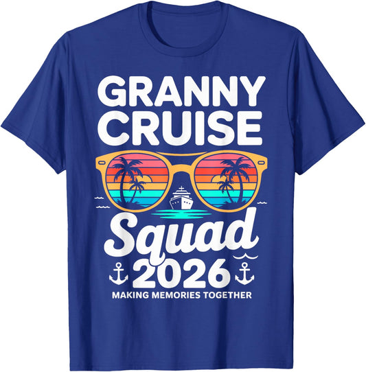 Granny Cruise Squad 2026 Vacation Grandma Matching Cruise T-Shirt - T-Shirt | Royal