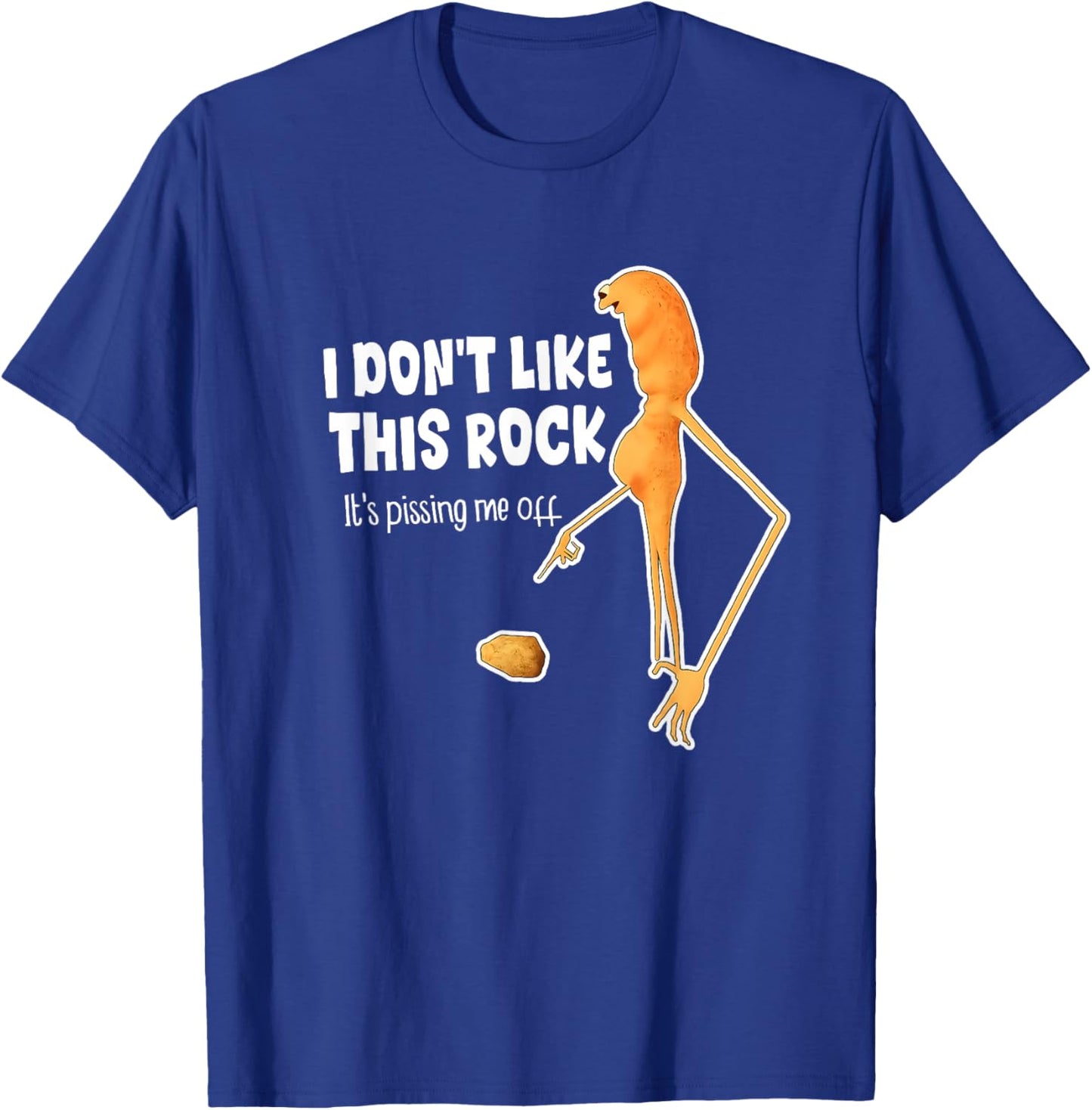 Funny Marcus The Worm Meme i Don't Like This Rock T-Shirt - T-Shirt | Royal