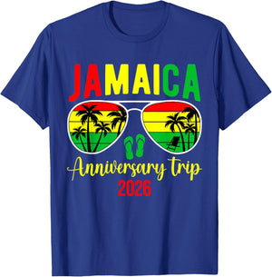 Jamaicaa Anniversary Trip 2026 Matching Couple Vacation Trip T-Shirt - T-Shirt | Royal