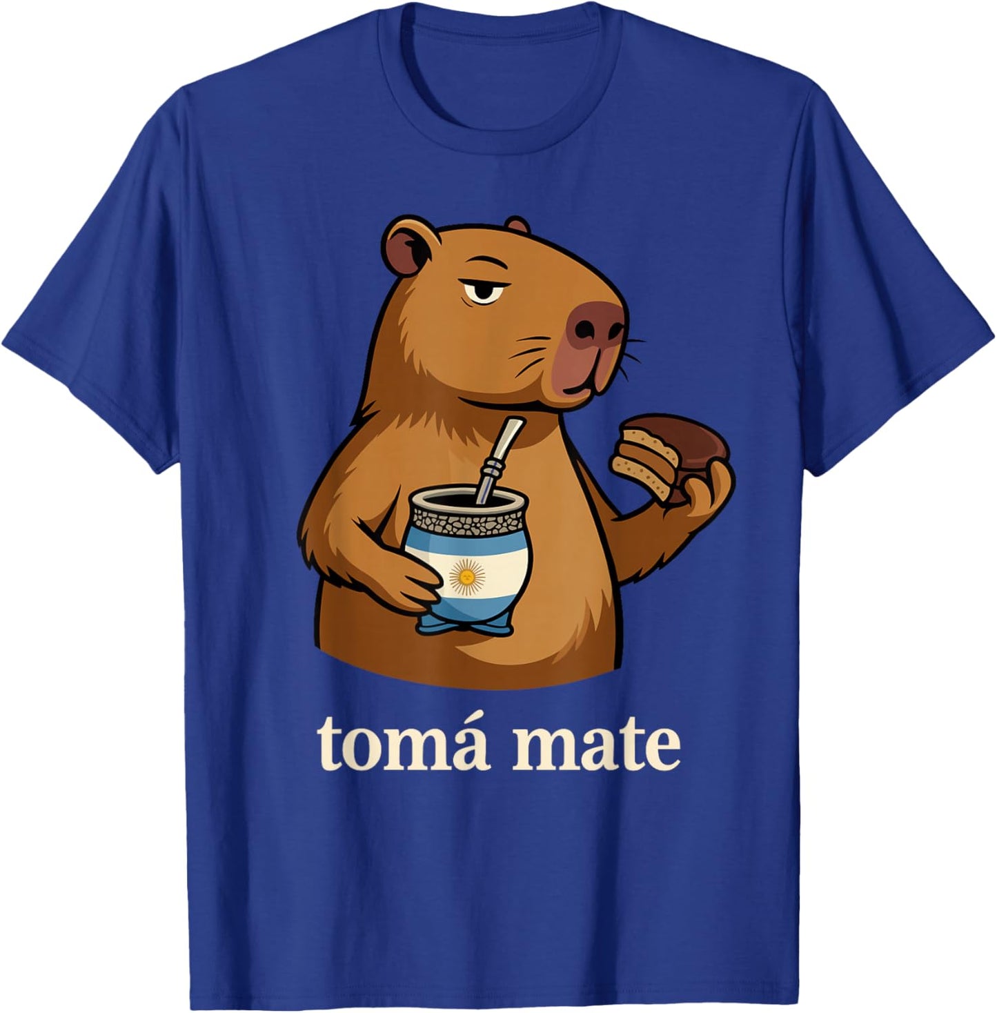 Argentinian Capybara Yerba Mate Argentina Argentine Alfajor T-Shirt - T-Shirt | Royal