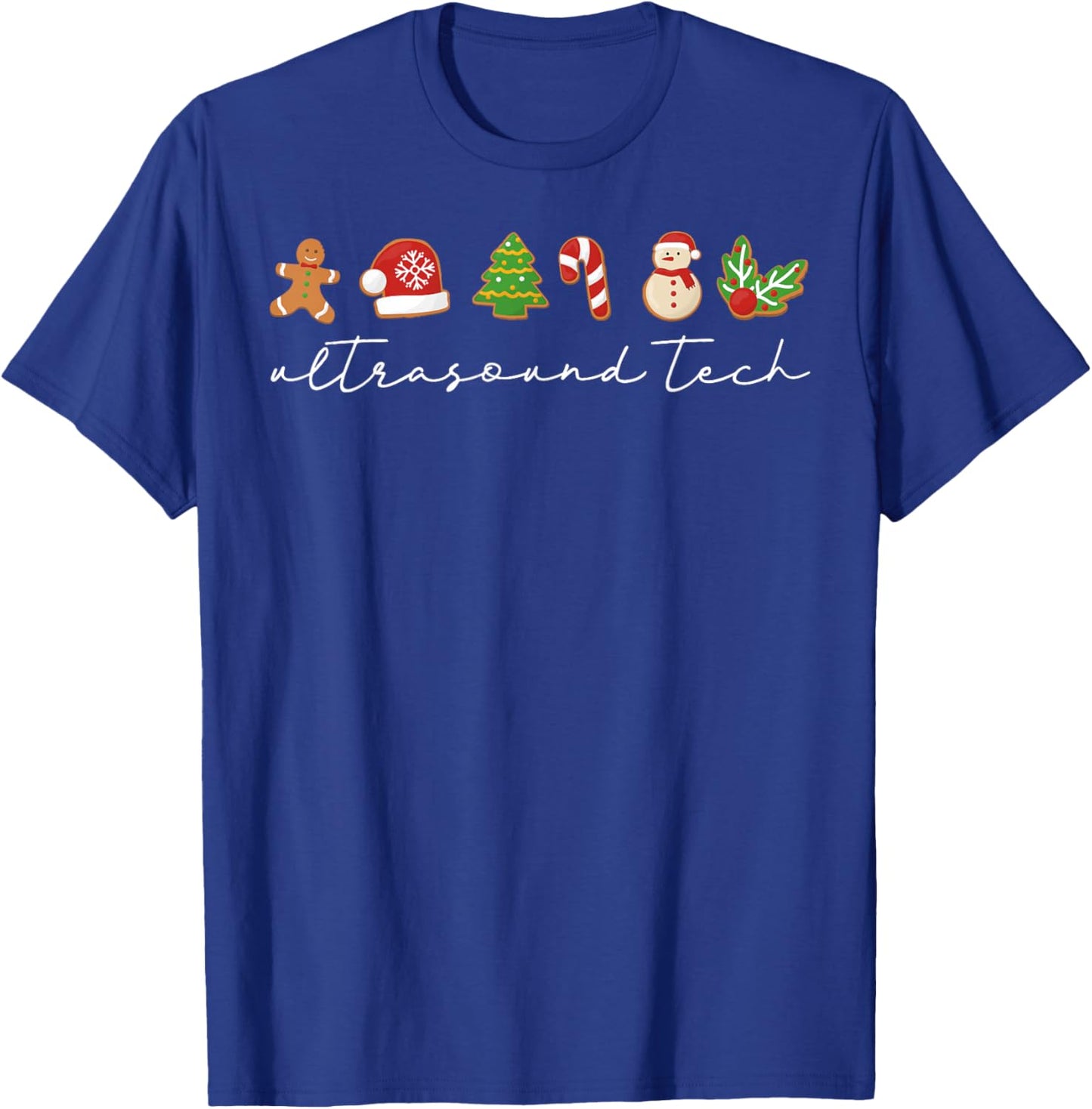 Ultrasound Technologist Christmas Cardiac Nurse Sonographer T-Shirt - T-Shirt | Royal