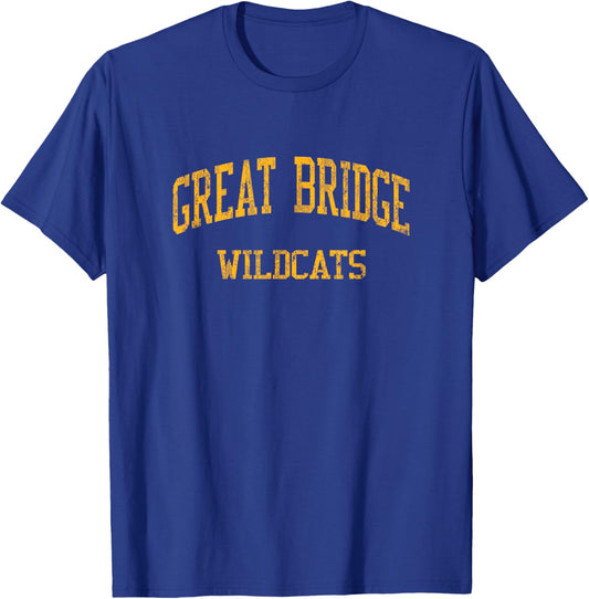 Great Bridge High School HS Chesapeake VA Vintage Sports T-Shirt - T-Shirt | Royal