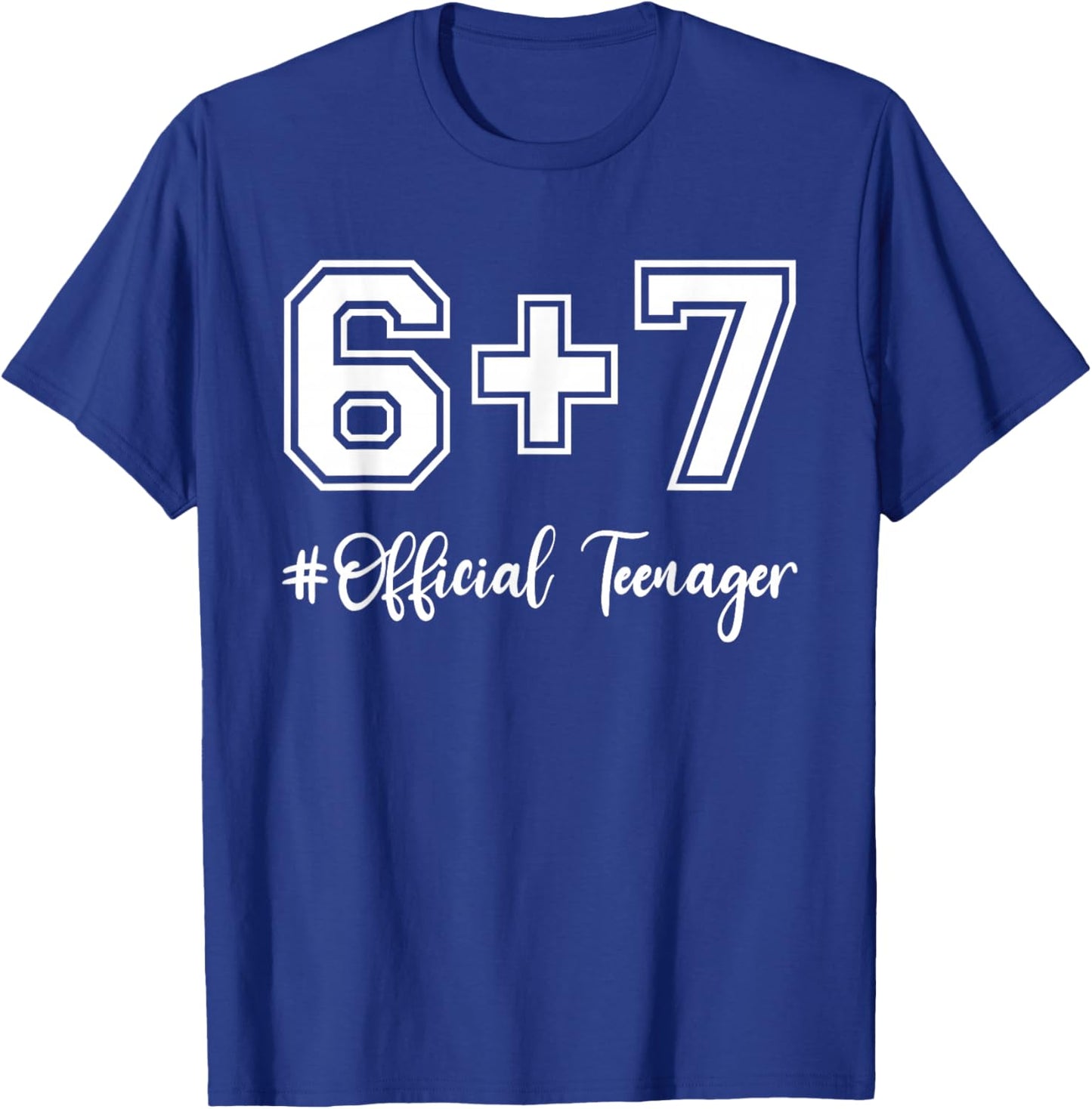 Funny 13th Birthday Official Teenager 6+7 Year Old Boys Kids T-Shirt - T-Shirt | Royal