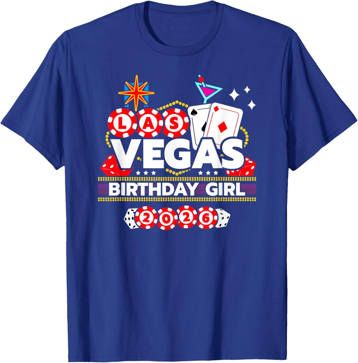 Vegas Birthday Crew - Vegas Girls Trip - Vegas Birthday 2026 T-Shirt - T-Shirt | Royal