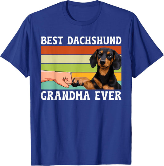 Best Dachshund Grandma Ever Dachshund Grandmother T-Shirt - T-Shirt | Royal