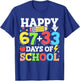 Happy 67 33 Days of School 100th Day of School Kids Teacher T-Shirt - T-Shirt | Royal
