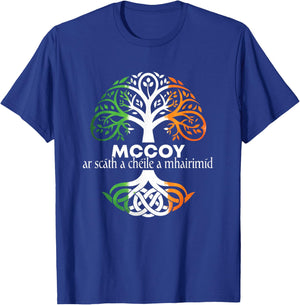 McCoy Irish Family Name Celtic Irish Roots T-Shirt - T-Shirt | Royal