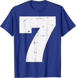 Number 7 Matching 67 Meme Halloween 7th Birthday Kids Boys T-Shirt - T-Shirt | Royal