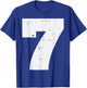 Number 7 Matching 67 Meme Halloween 7th Birthday Kids Boys T-Shirt - T-Shirt | Royal