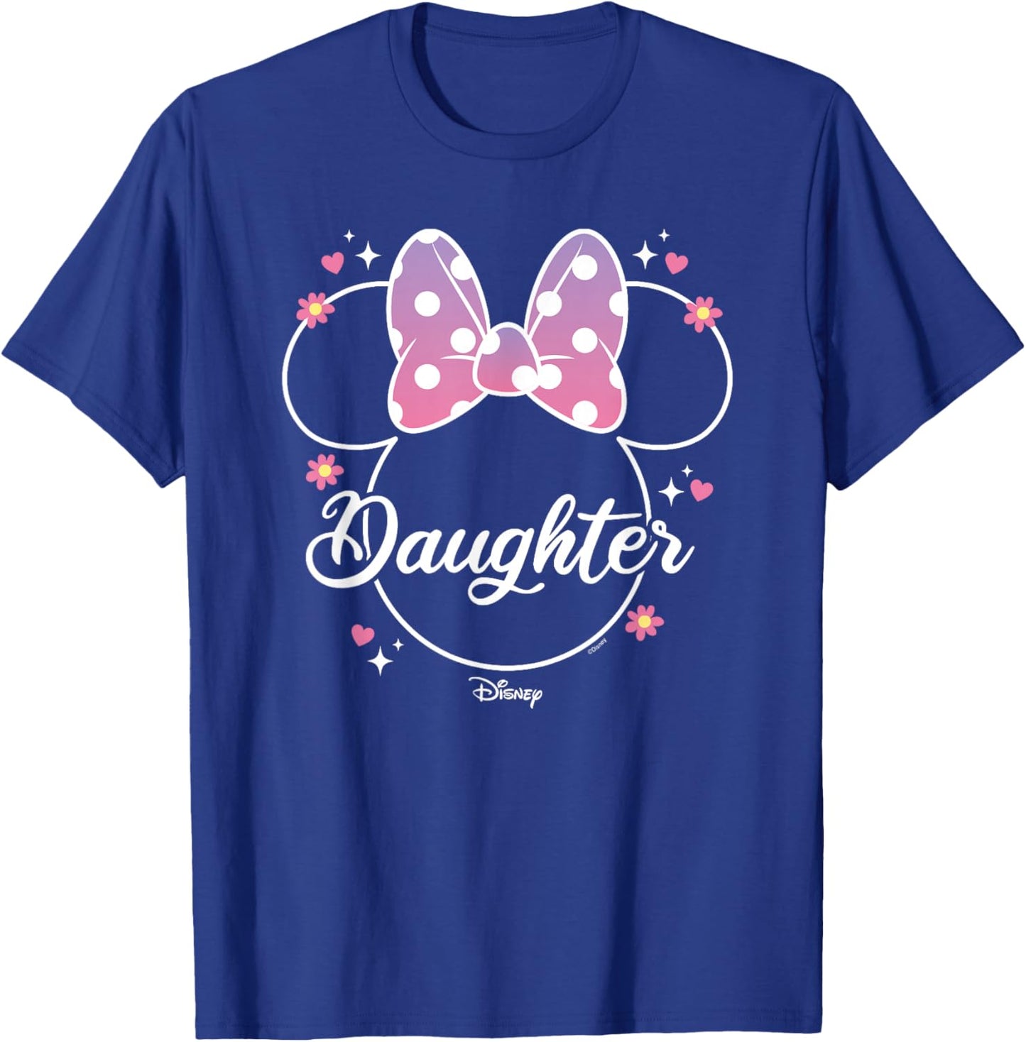 Disney Minnie Mouse Daughter Polka Dot Bow Floral T-Shirt - T-Shirt | Royal