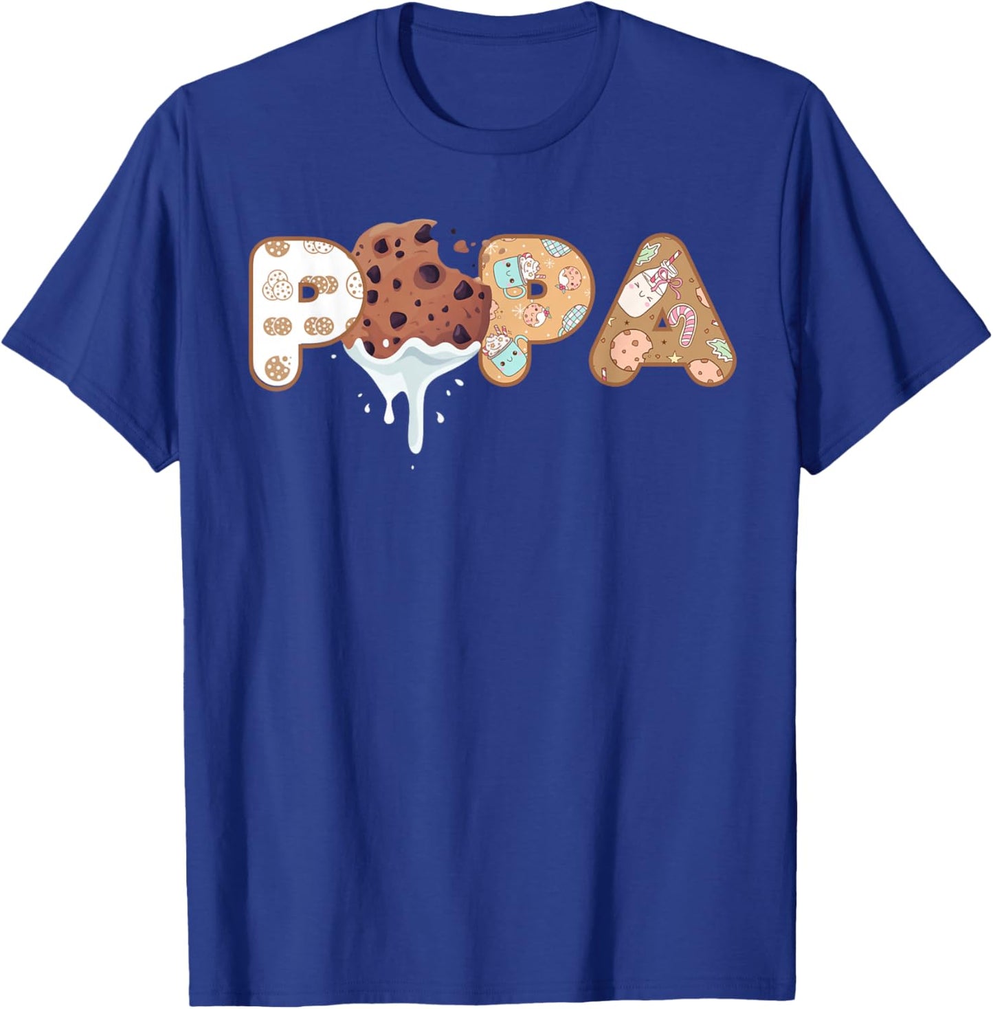 Cookies Papa 1st Birthday Milk Party Family Matching T-Shirt - T-Shirt | Royal