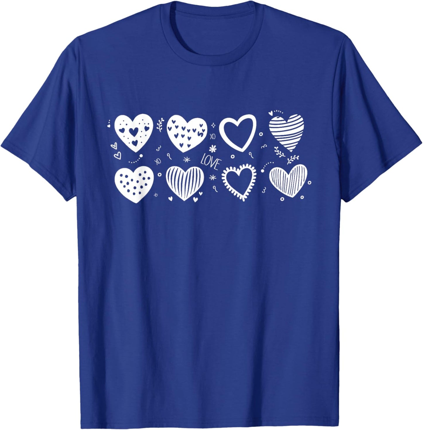 Valentine's Day Hearts T-Shirt - T-Shirt | Royal