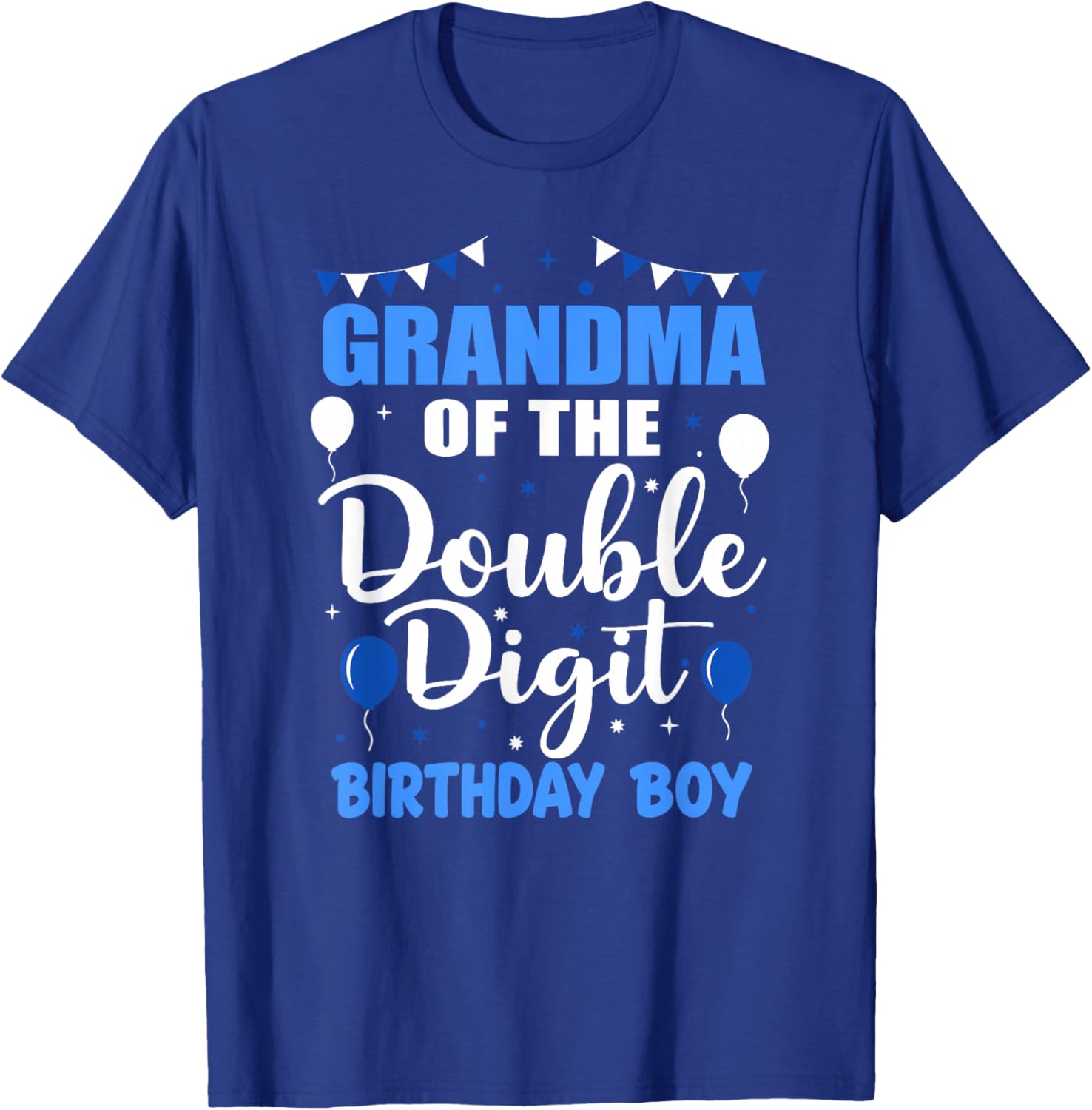 Grandma of The Double Digit Birthday Boy 10 Year Old 10th T-Shirt - T-Shirt | Royal