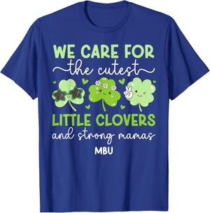 MBU St. Patrick's Day Mother Baby Nurse Shamrock T-Shirt - T-Shirt | Royal