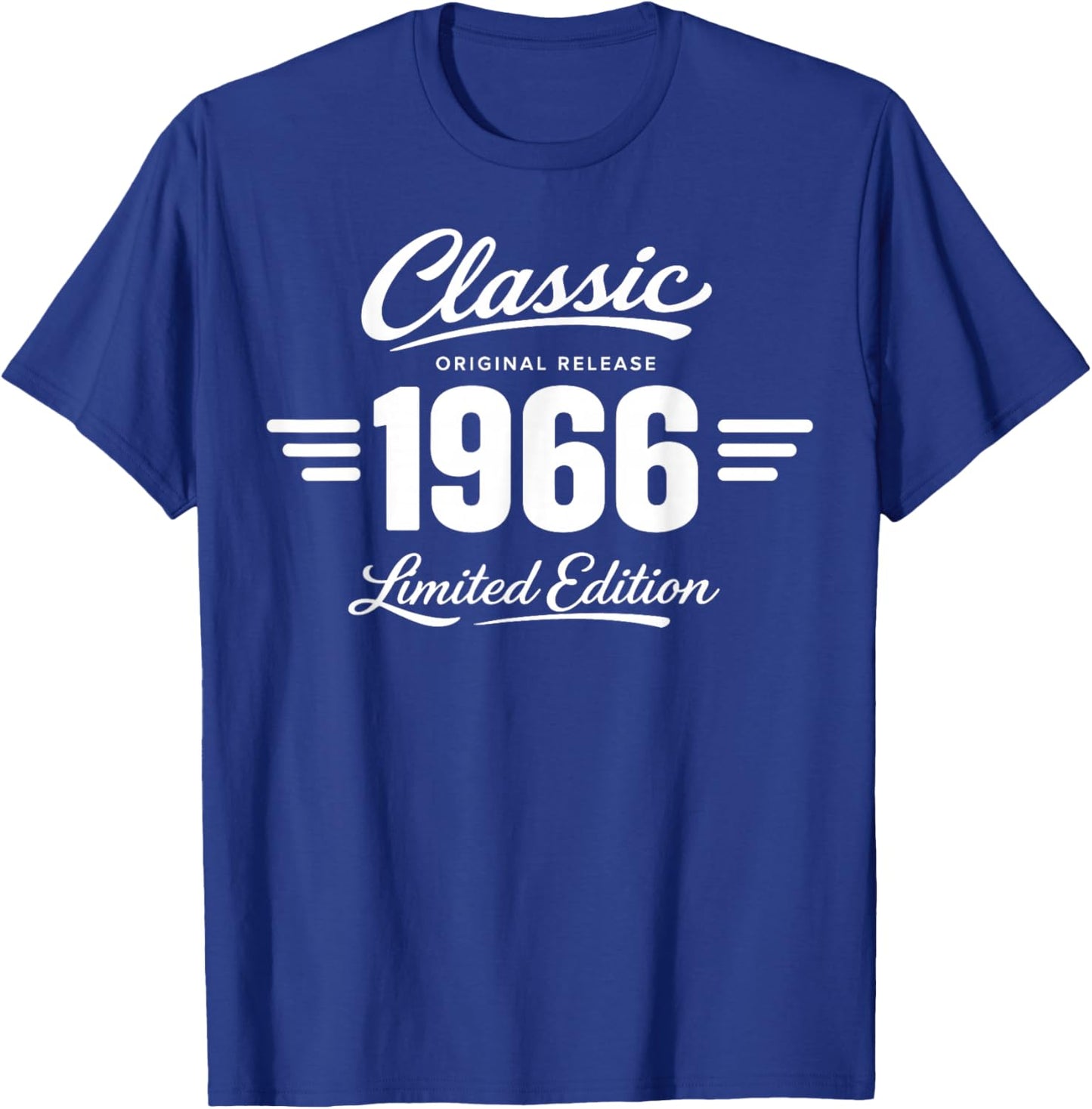 60th Birthday Man Woman 60 Years 1966 Decorative Gift Funny T-Shirt - T-Shirt | Royal