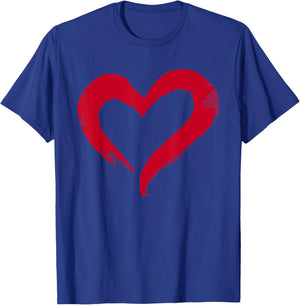 Valentines Day Heart Love Couple Romantic Graphic T-Shirt - T-Shirt | Royal