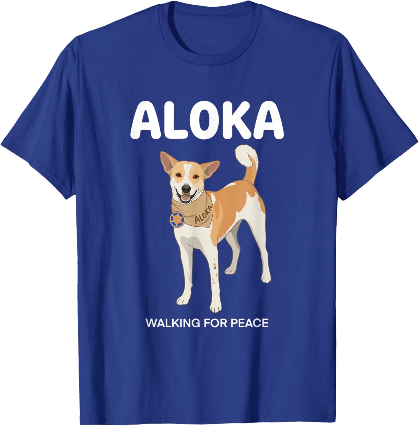 Aloka The Peace Dog Walking for Peace 2026 Buddhist Monk T-Shirt - T-Shirt | Royal