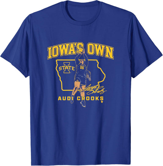 Audi Crooks - State Star - Iowa State Basketball T-Shirt - T-Shirt | Royal