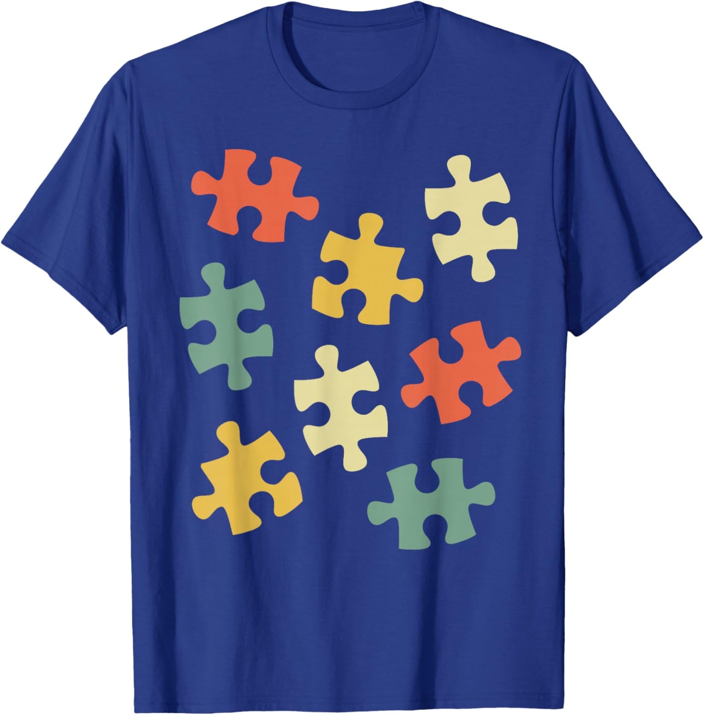 Retro Jigsaw Puzzle T-Shirt - T-Shirt | Royal