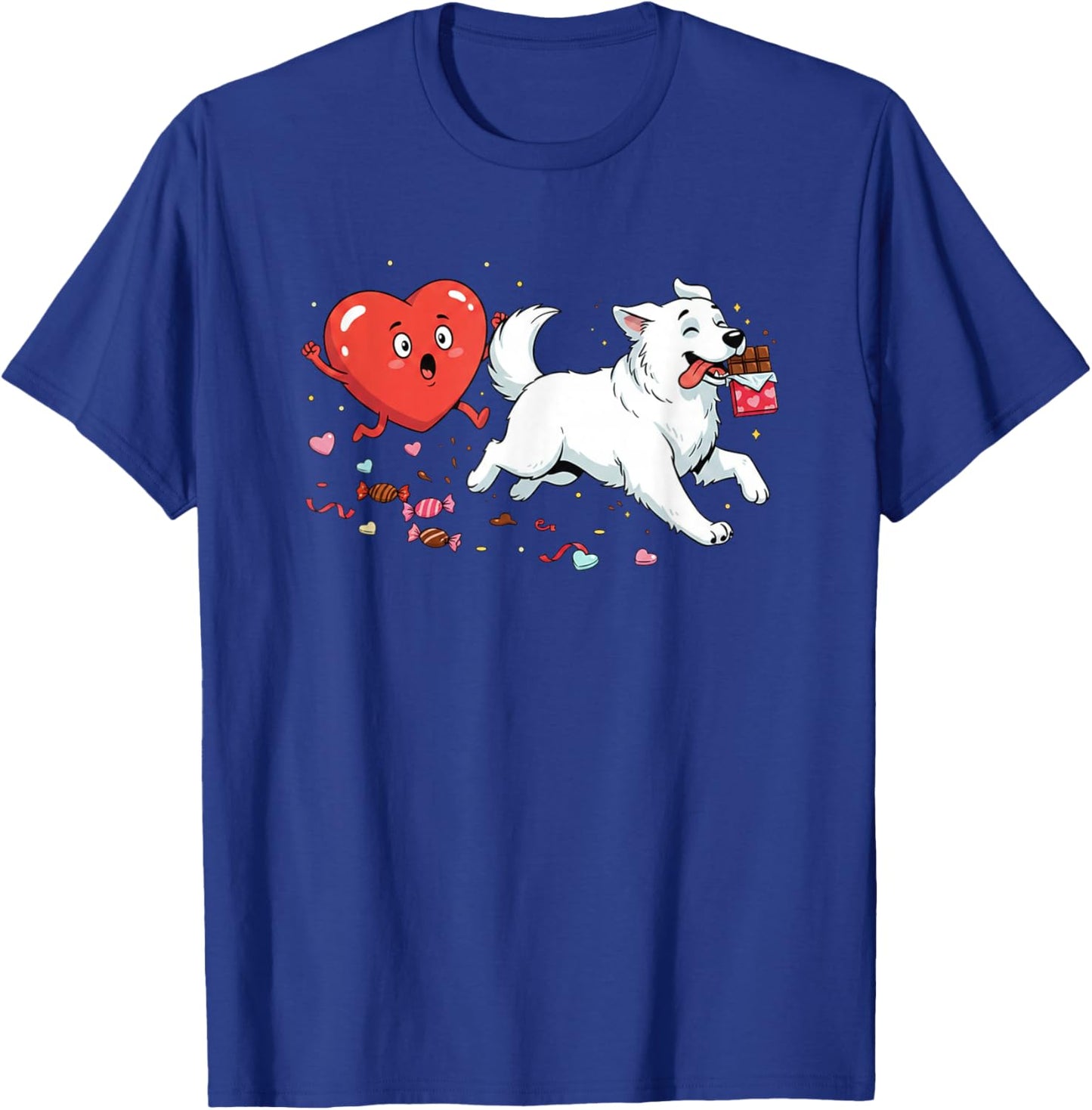 Funny Great Pyrenees Heart Valentine Dog Kids T-Shirt - T-Shirt | Royal