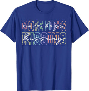 More Boys Kissing Gay Hockey Pride Love Statement T-Shirt - T-Shirt | Royal