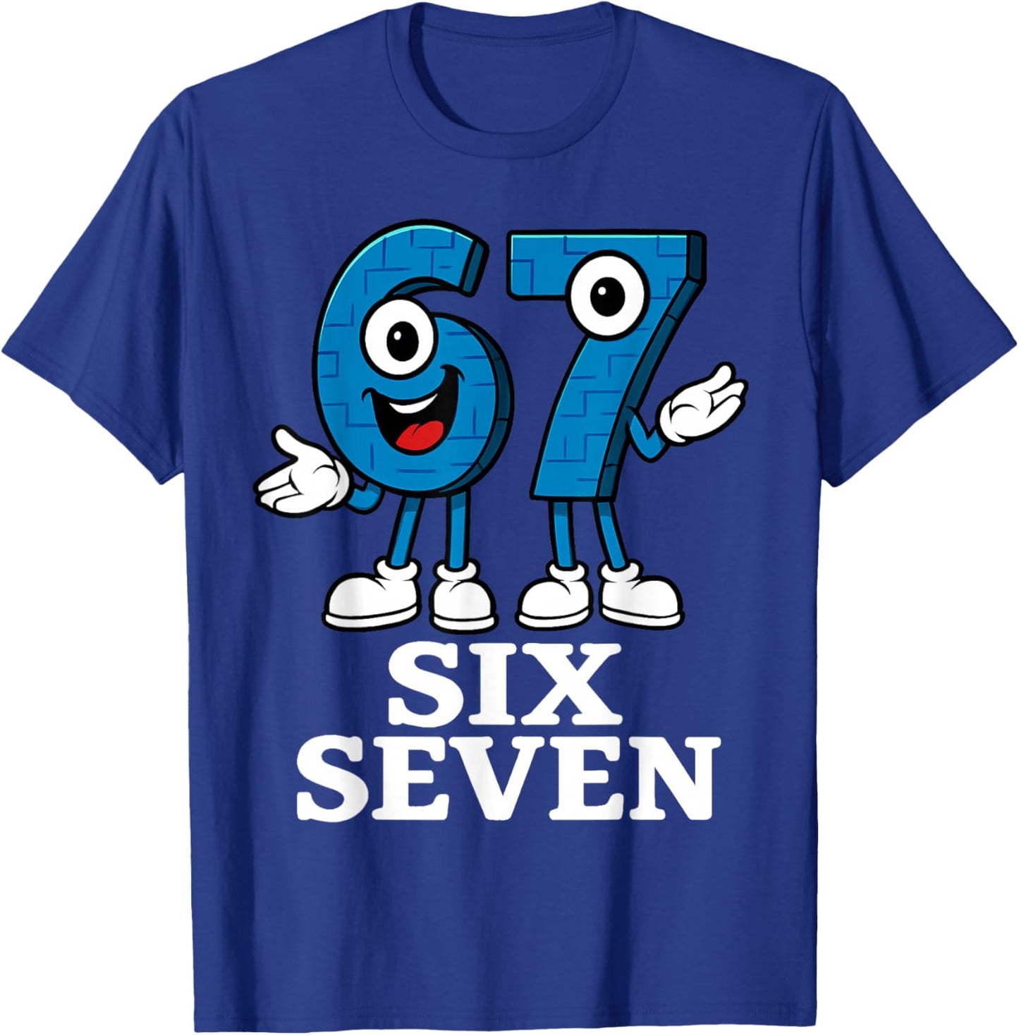 67 Six Seven 6-7 - Funny Italian Brainrot Kids Gaming Meme T-Shirt - T-Shirt | Royal