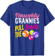 Naughty Grannies Pull The Balls Bingo Fun T-Shirt - T-Shirt | Royal