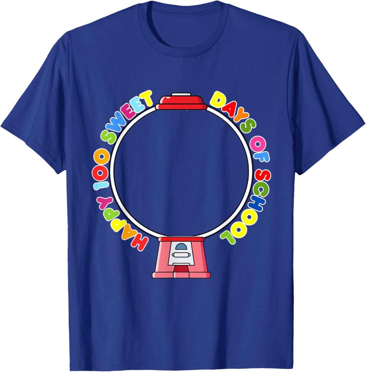 100 Days of School Gumball Machine Empty Easy DIY 100th Day T-Shirt - T-Shirt | Royal