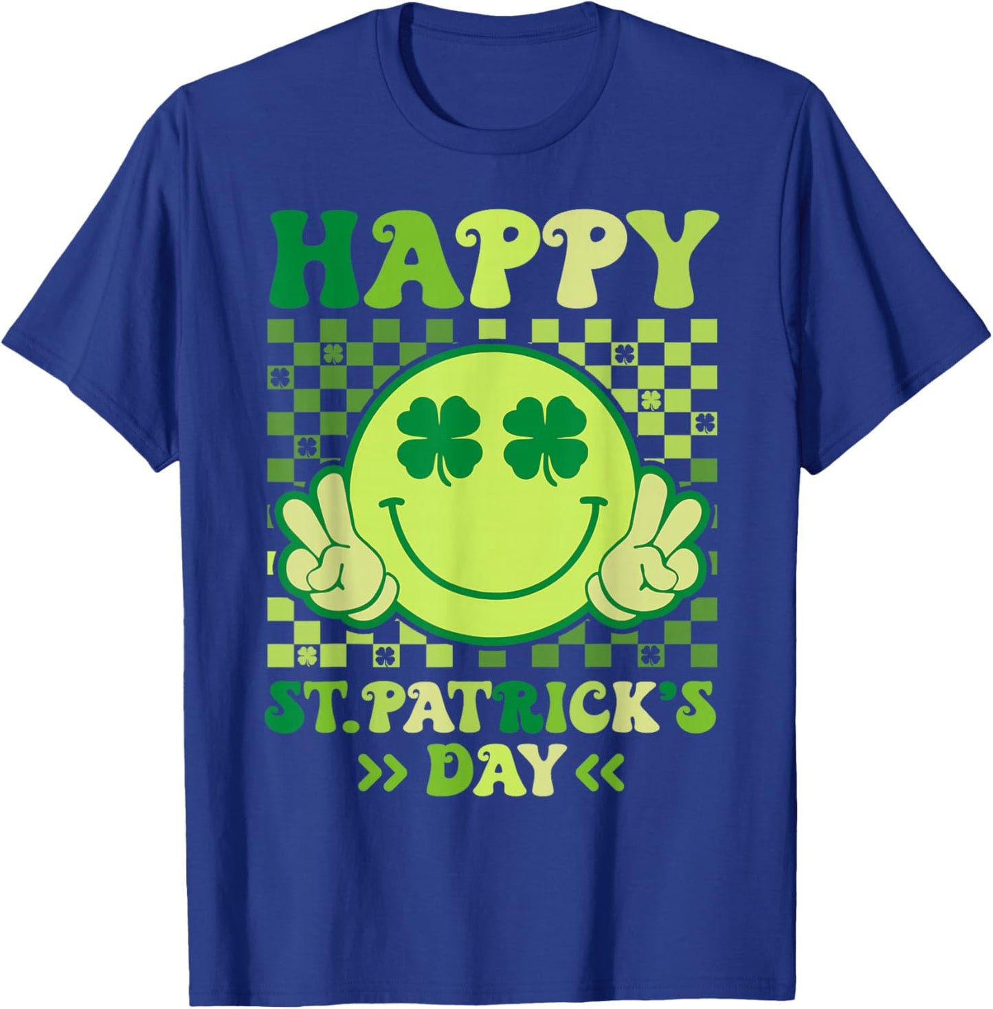 Happy St Patrick's Day Shamrock Saint Paddys Pattys Day T-Shirt - T-Shirt | Royal