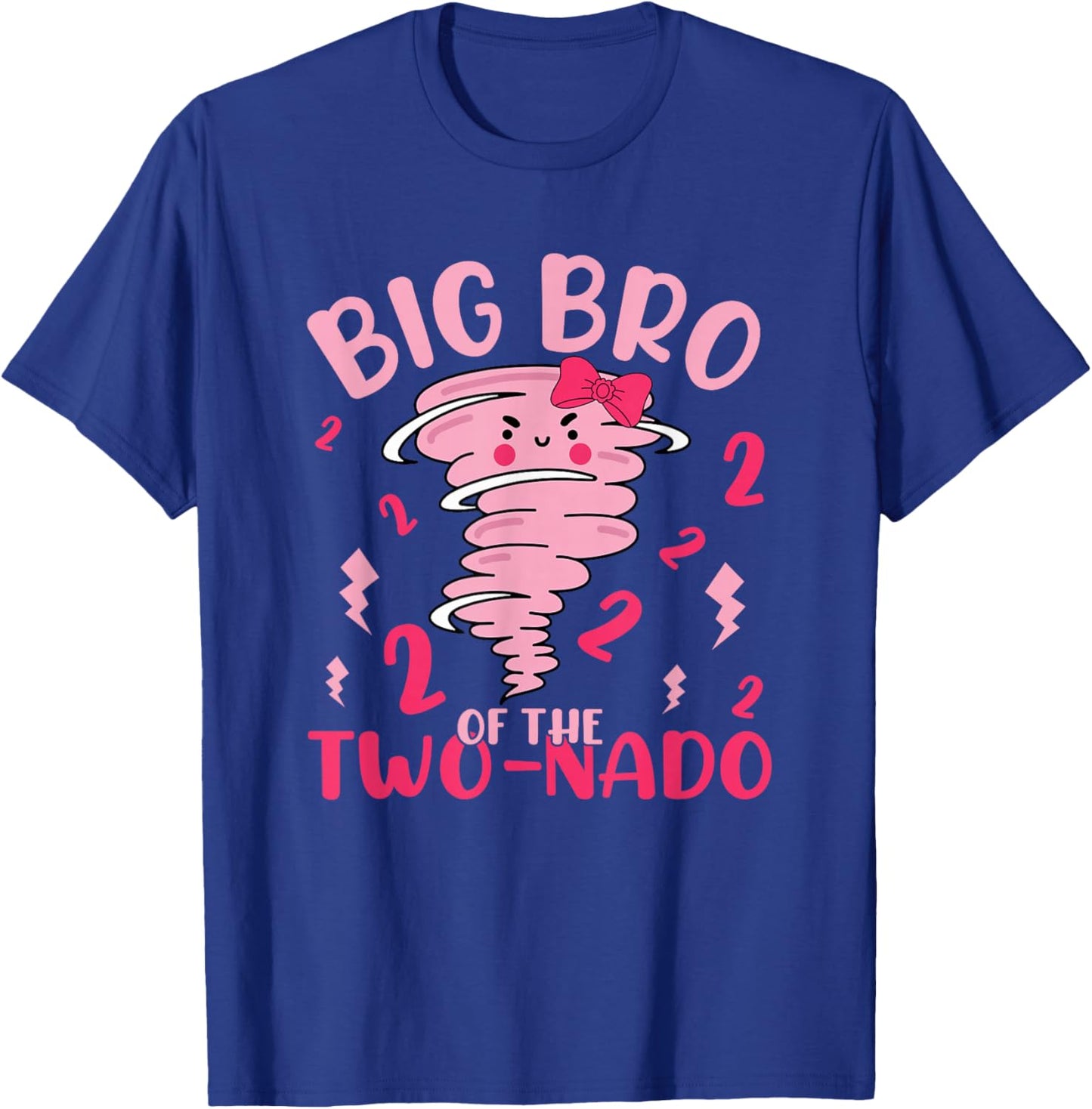 Big Bro of The Two-nado Tornado Theme 2nd Birthday Party T-Shirt - T-Shirt | Royal