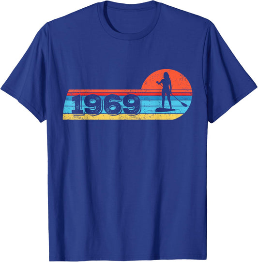 Vintage 1969 Birthday Women Stand-Up paddleboards sup Board T-Shirt - T-Shirt | Royal
