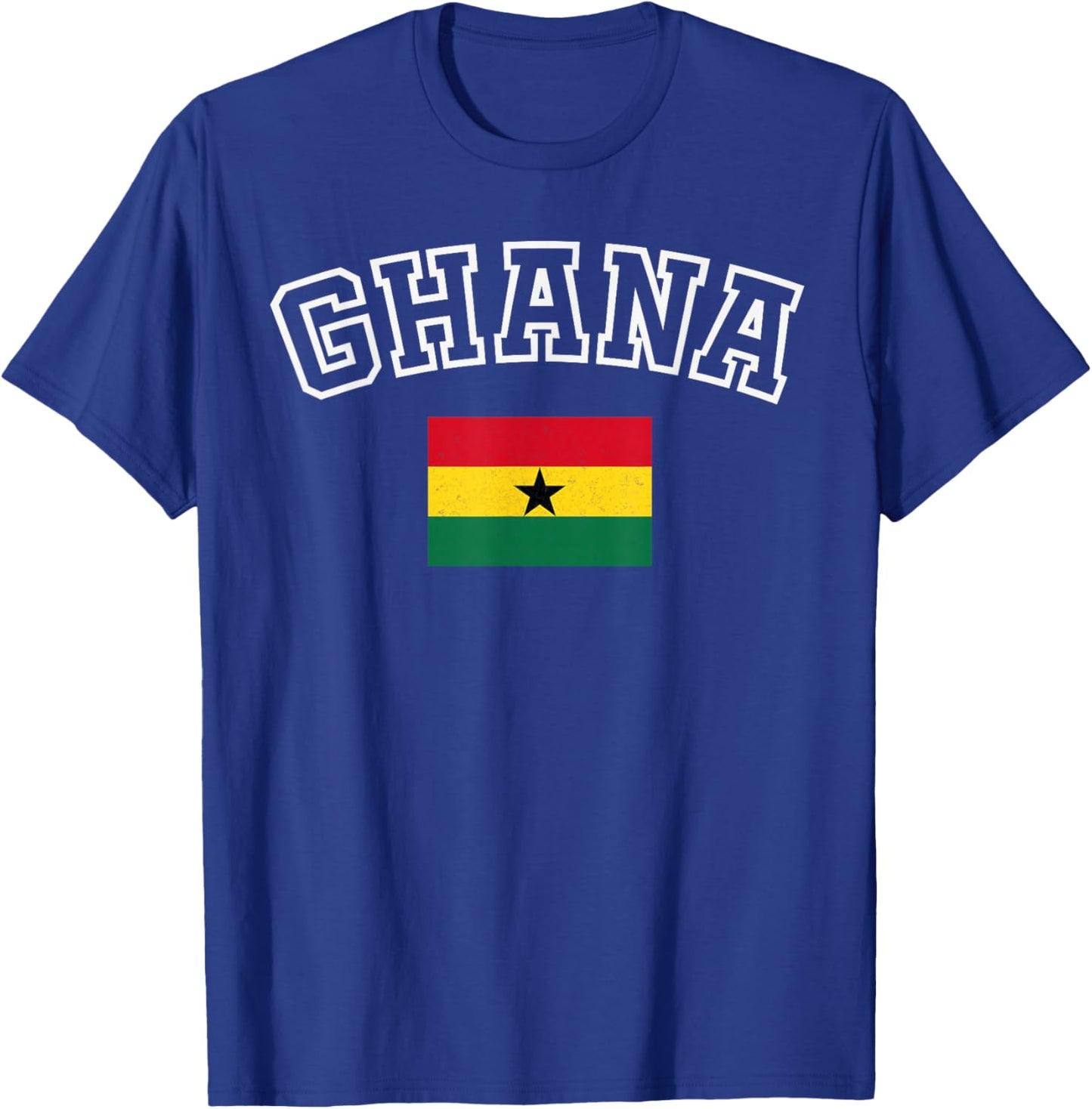 Ghana Flag Vintage Distressed Retro Heritage Design T-Shirt - T-Shirt | Royal