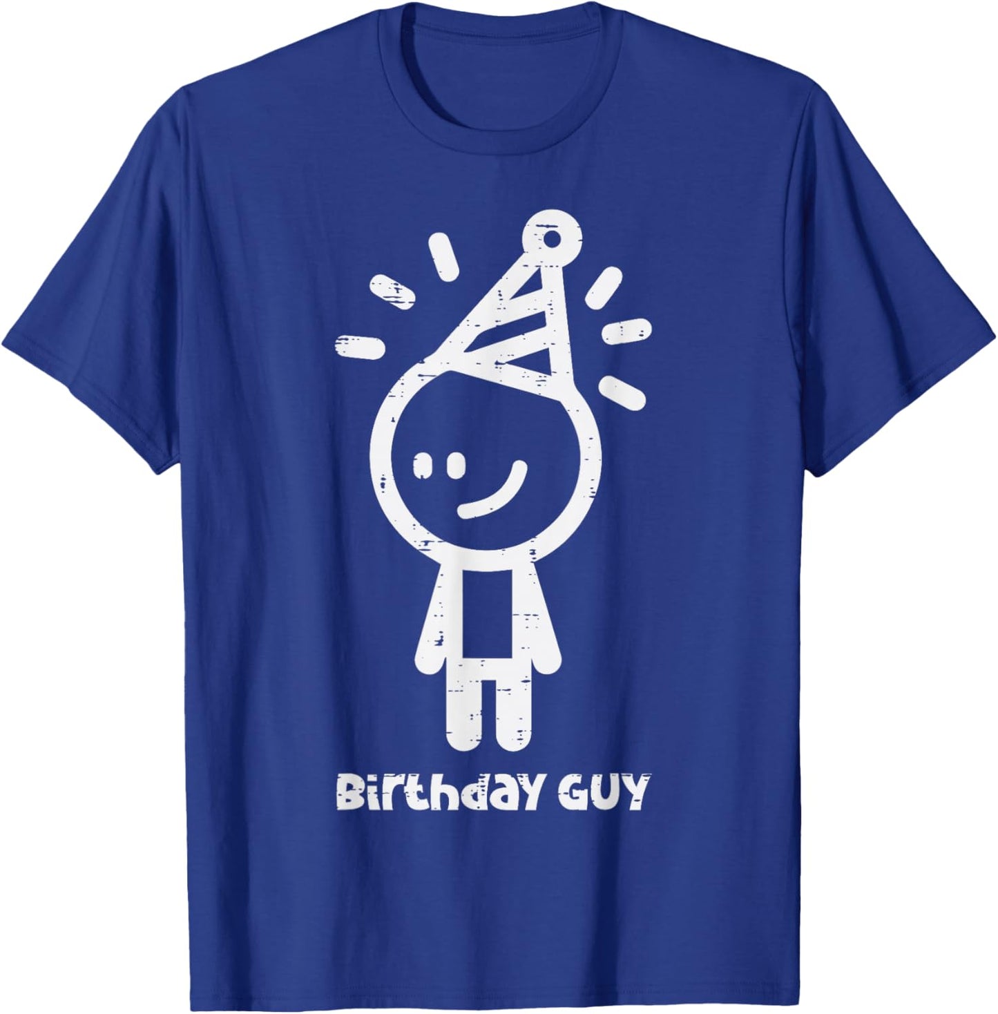 Stickman Birthday Guy Funny Sitck Man Party Men Boys Kids T-Shirt - T-Shirt | Royal