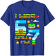 7 Year Old Birthday I was 6 Now I'm 7 67 Pixel Gamer Boy Kid T-Shirt - T-Shirt | Royal